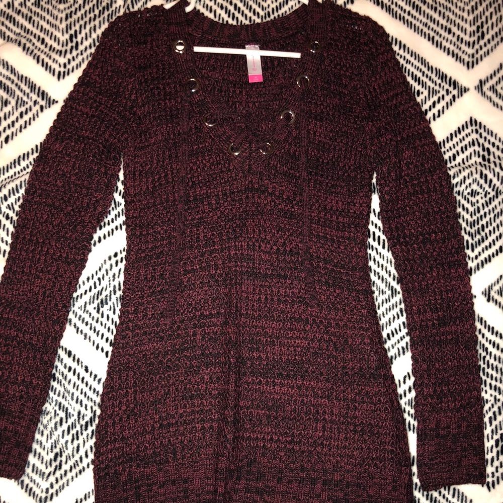 Maroon long sweater